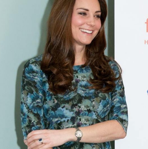 SERAPHINE Blue Floral Maternity Dress Florrie Duchess Kate Middleton - Picture 4 of 8